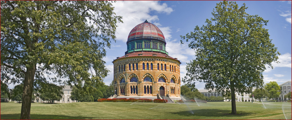 Nott Memorial Hall Panorama -- Campus of by Ron Cogswell, on Flickr