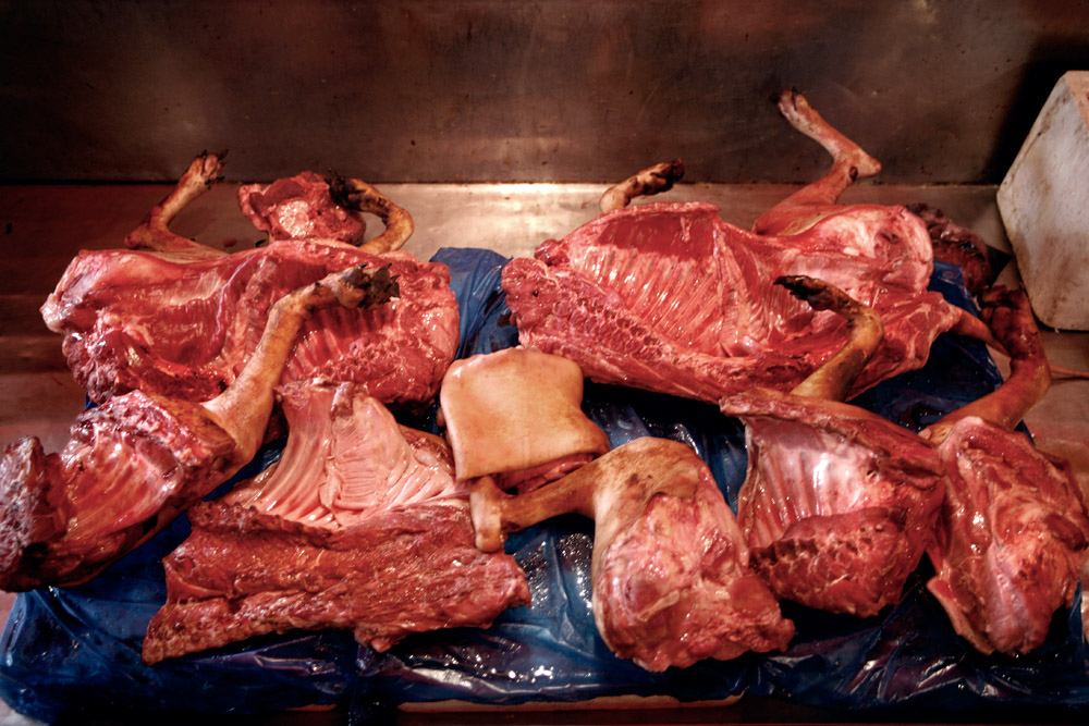 Dog Meat On Sale At Kyungdong Shijang Ma by Rob Sheridan, on Flickr