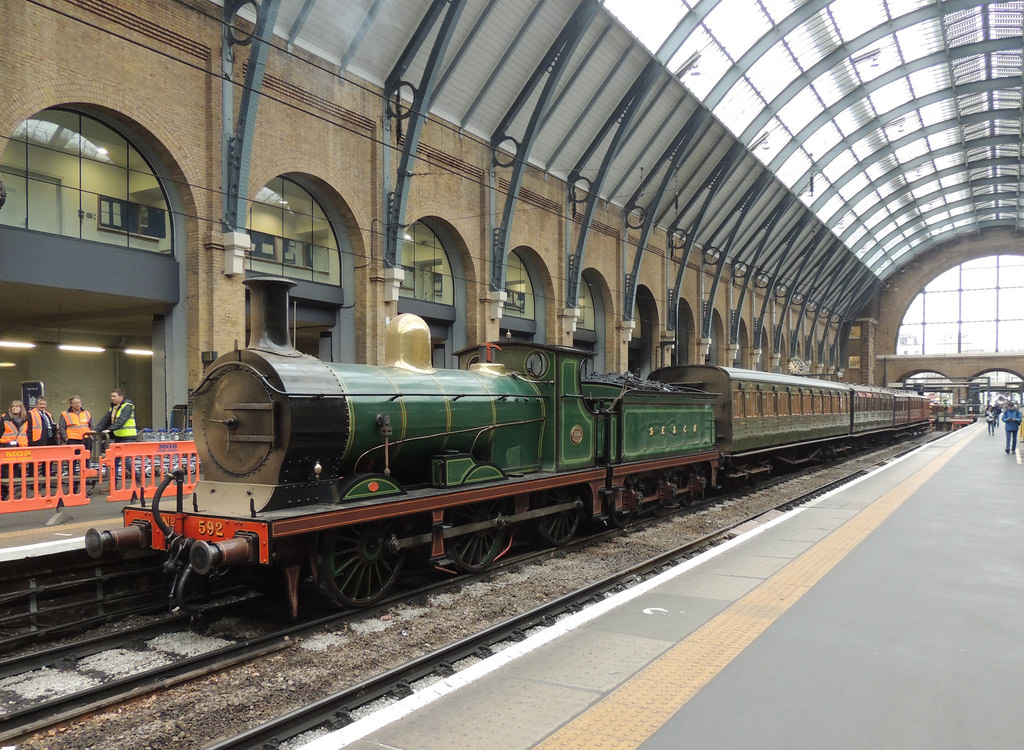 Steam train (SECR C Class 592) at King’s by orangeaurochs, on Flickr
