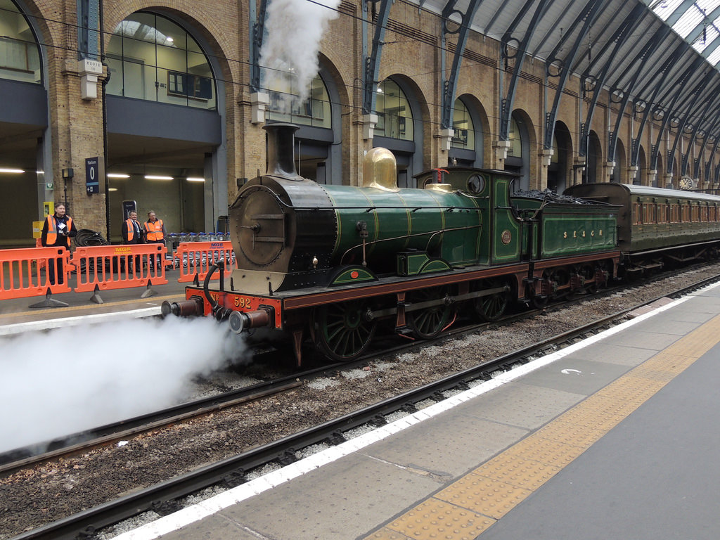 Steam train (SECR C Class 592) at King’s by orangeaurochs, on Flickr