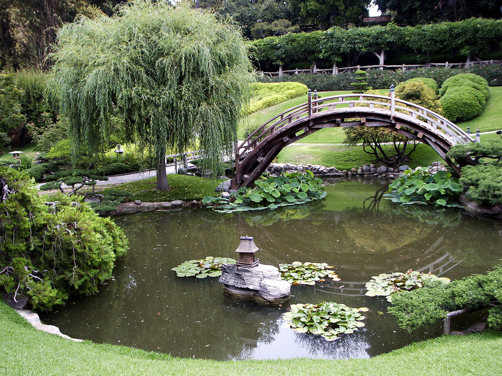 Bridge & Lily Pond, Japanese Garden, Hun by DominusVobiscum, on Flickr