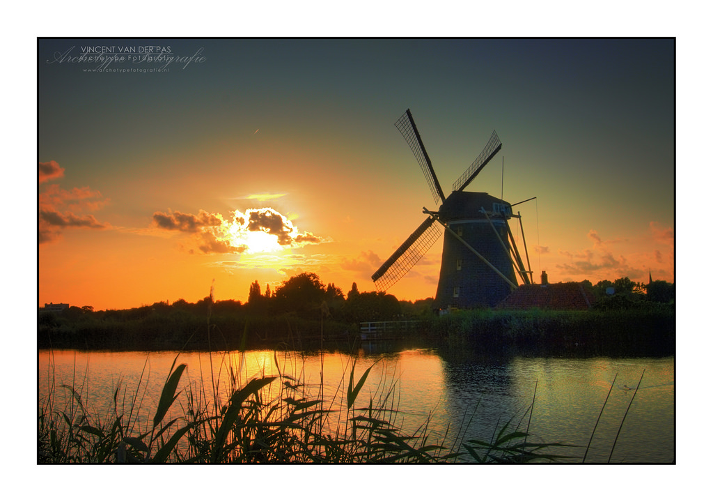 HDR Sunset @ Windmill ’Prinsenmolen’, Ro by Vincent_AF, on Flickr