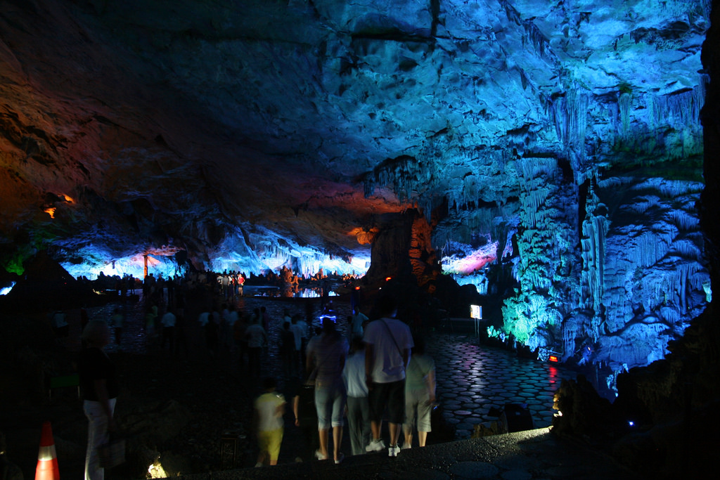 Reed Flute Cave mass tourism by Bernt Rostad, on Flickr