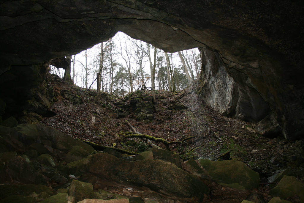 From inside cave entrance by USFWS Headquarters, on Flickr