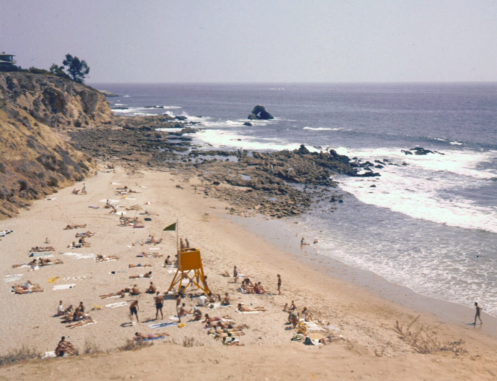 ”Little Corona” beach, Corona del Mar, c by Orange County Archives, on Flickr