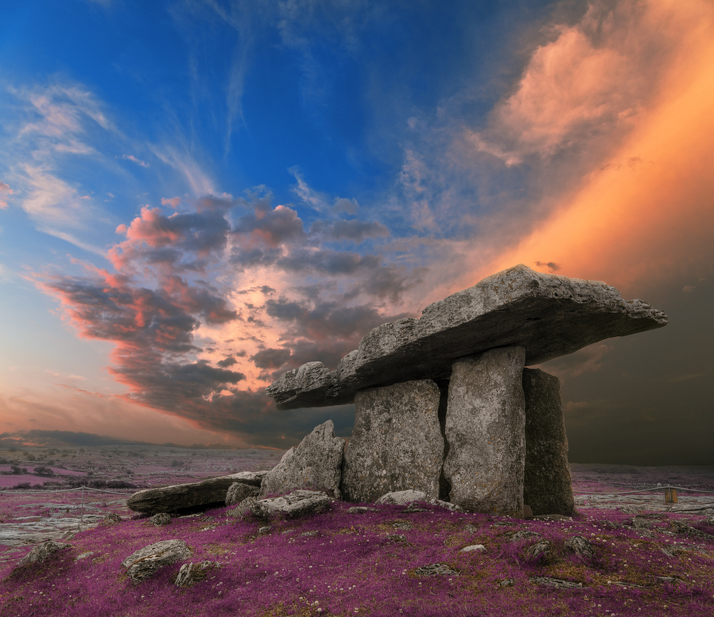 Poulnabrone Dolmen Sunset - Lavender Fan by freestock.ca ♡ dare to share beauty, on Flickr