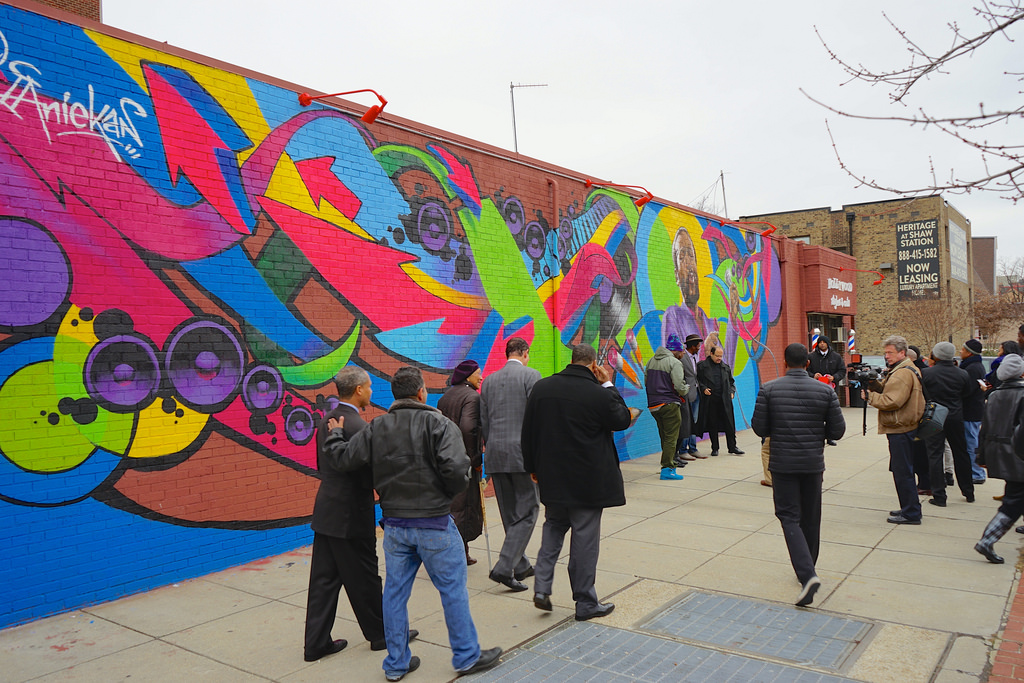 Ribbon Cutting of new Marvin Gaye Mural by tedeytan, on Flickr