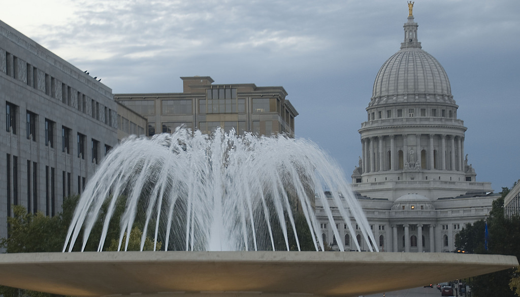 Fountain on Lake Monona Terrace -- Madis by Ron Cogswell, on Flickr