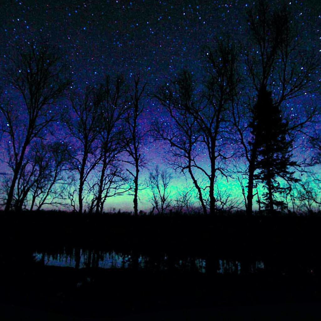 Just a little stripe of Northern Lights by Day by Day at Beautiful Bearskin Lodge, on Flickr
