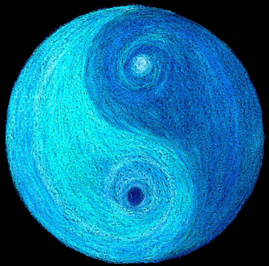 Yin yang frio -azul- by Guadalupe Cervilla, on Flickr