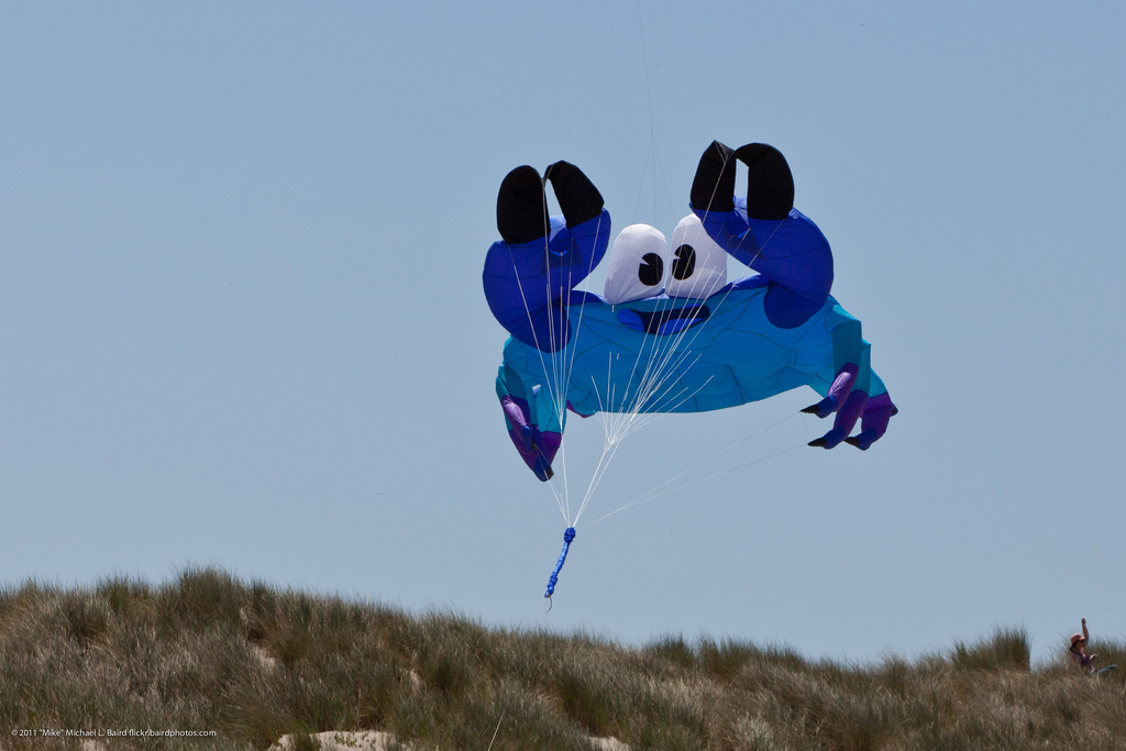 Blue Crab Kite Flying at Morro Bay CA Ki by mikebaird, on Flickr