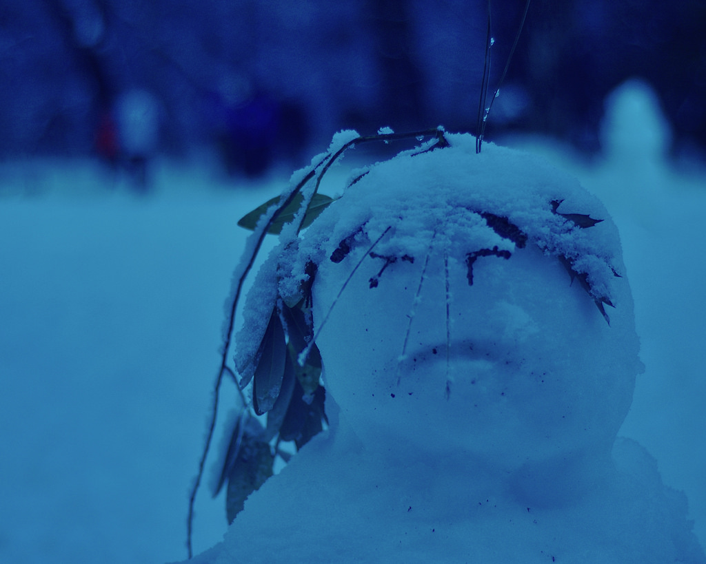 Sad Snowman by Tom Hilton, on Flickr