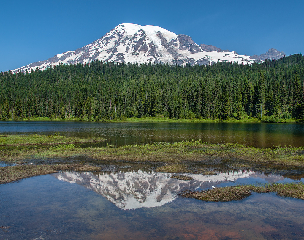 Mt. Rainier Reflected by Me in ME, on Flickr