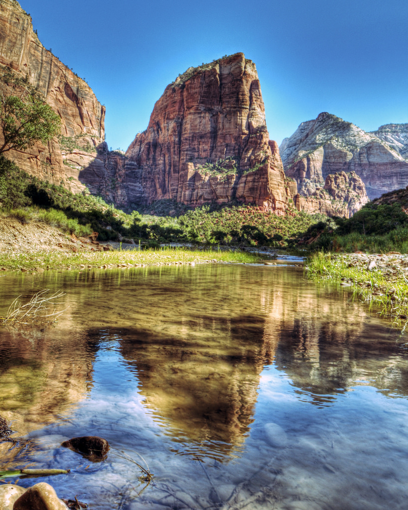 Zion Angels Landing Reflection by toddwendy, on Flickr